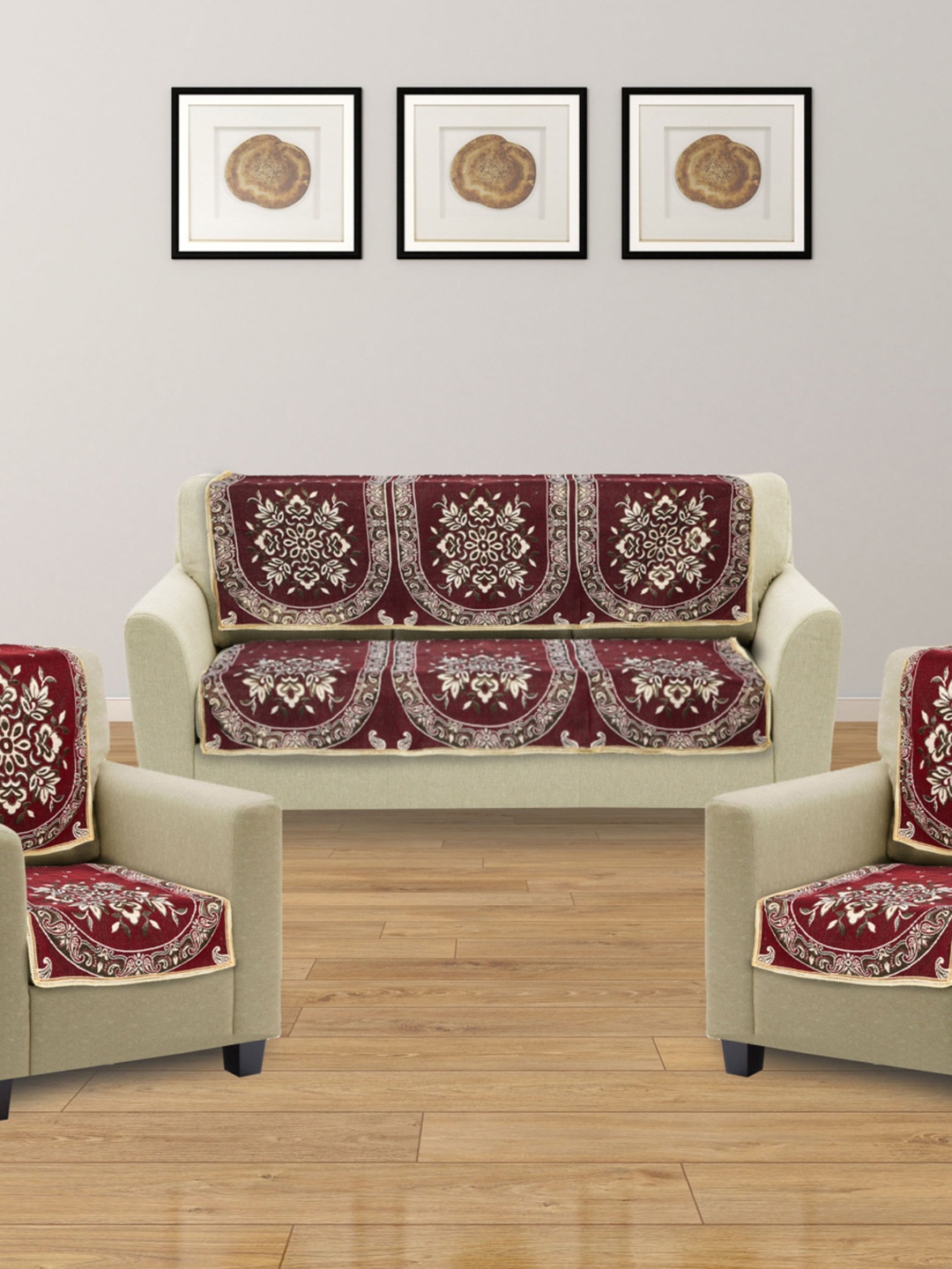 

Home Centre Red Set of 6 Pcs Corsica Textured Sofa Cover