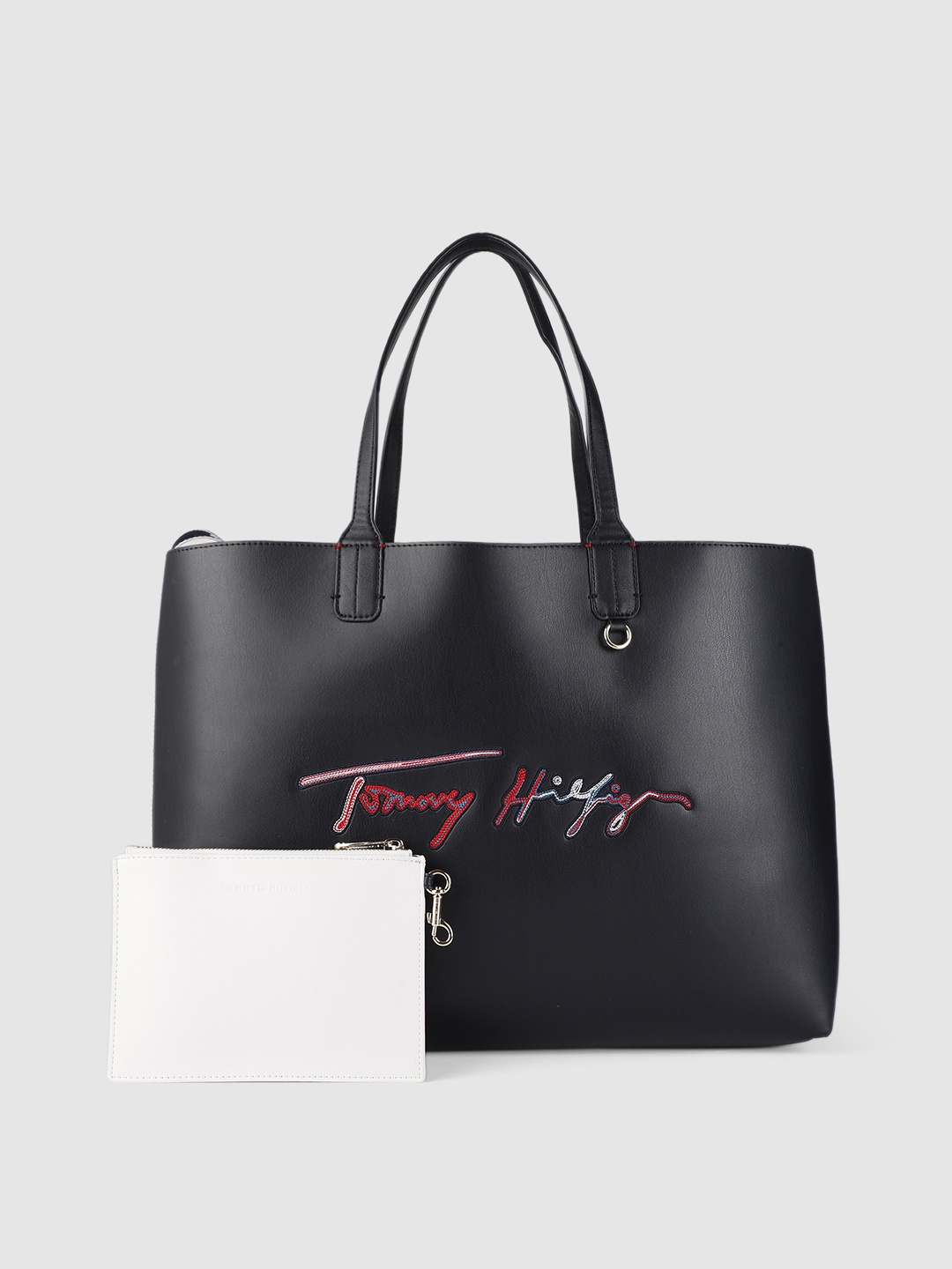 

Tommy Hilfiger Blue Solid Shopper Tote Bag