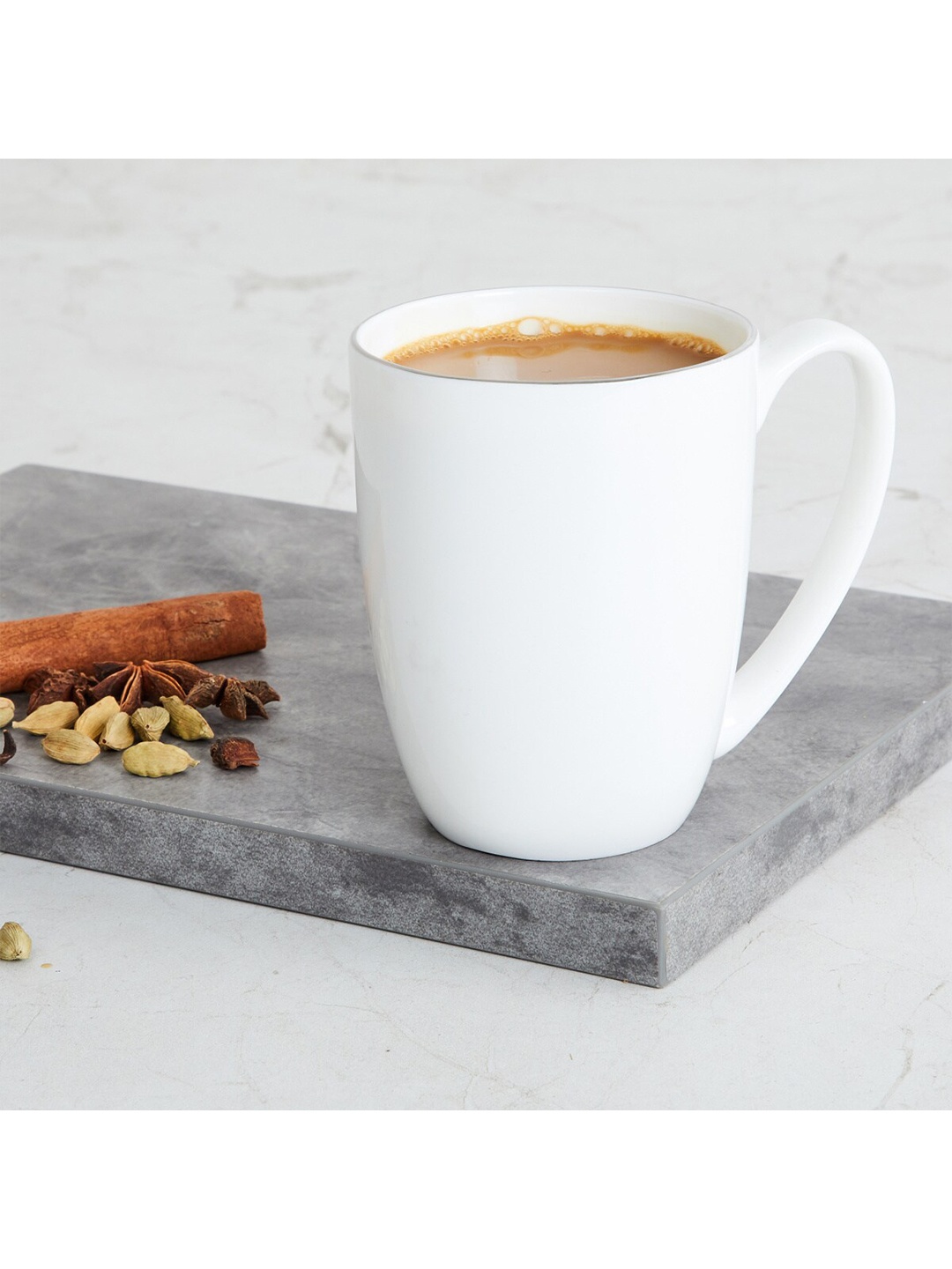 

Home Centre White Solid Bone China Matte Cups and Mugs