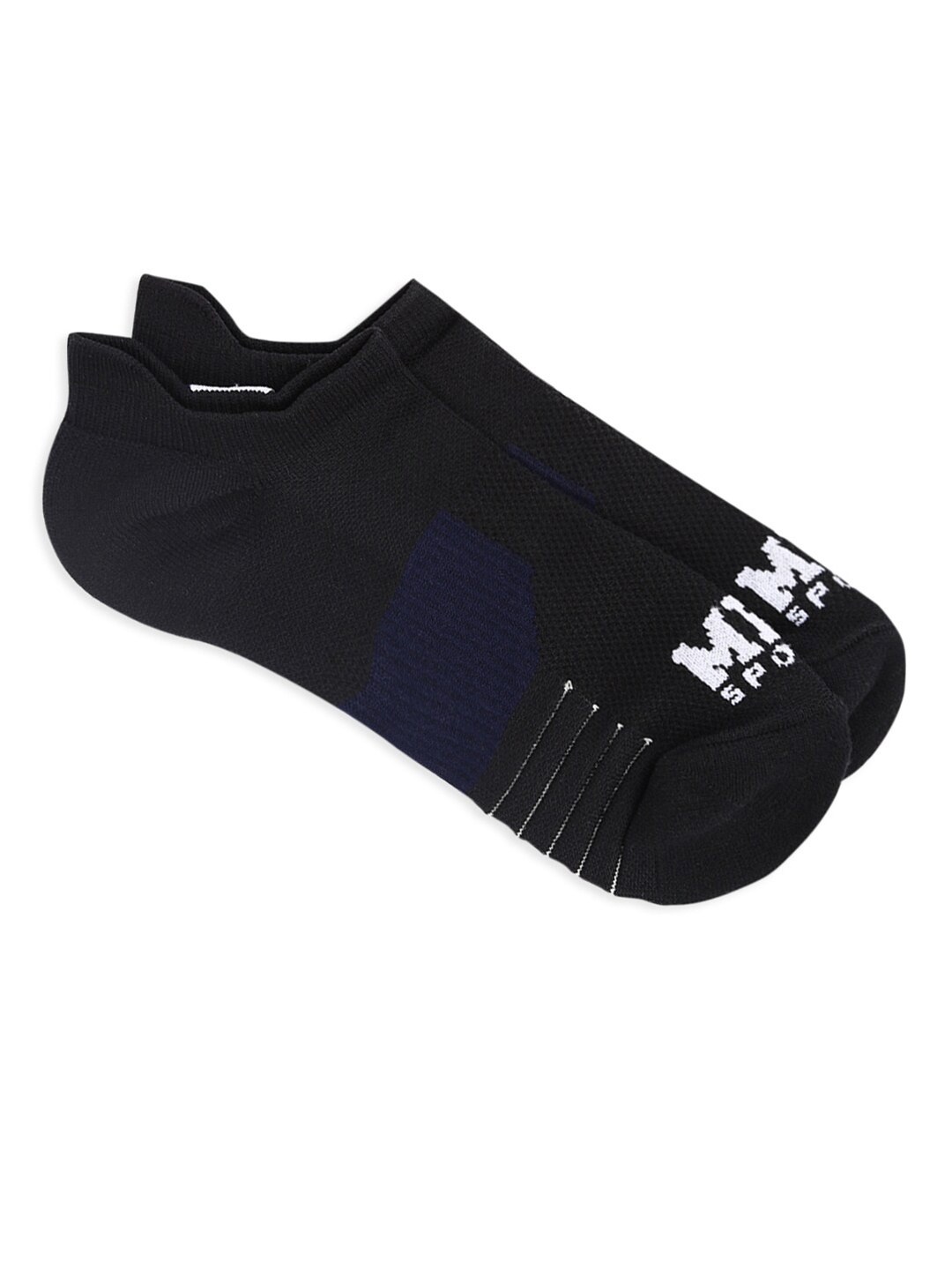 

MPL SPORTS Men Solid Self Design Low Ankle Compression Socks, Black