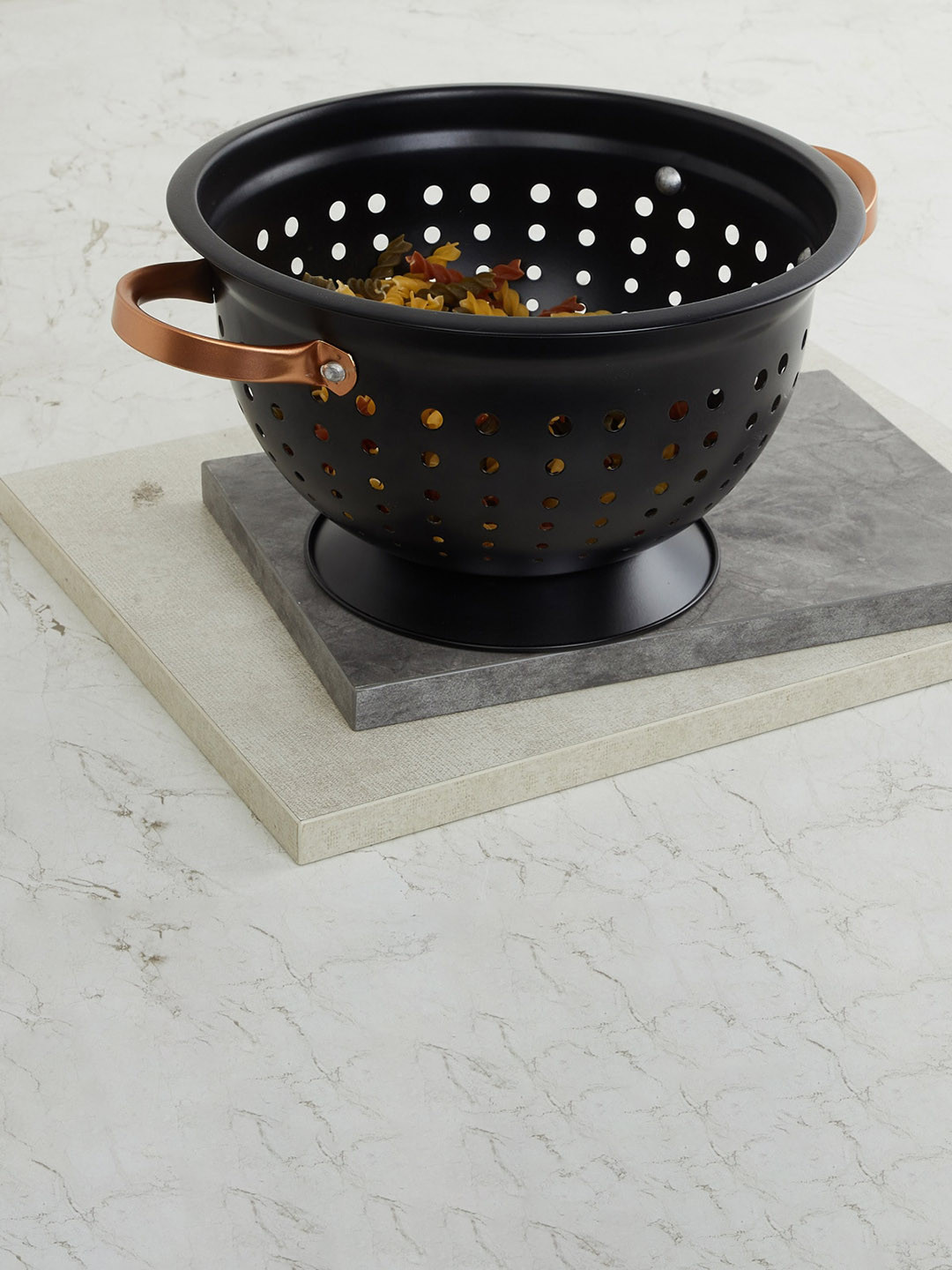 

Home Centre Cresta Black Stainless Steel Colander Strainer with Handle