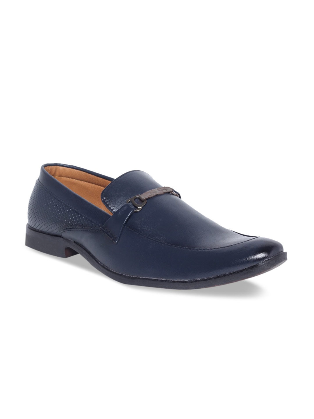 

MUTAQINOTI Men Blue Solid Synthetic Leather Formal Loafers