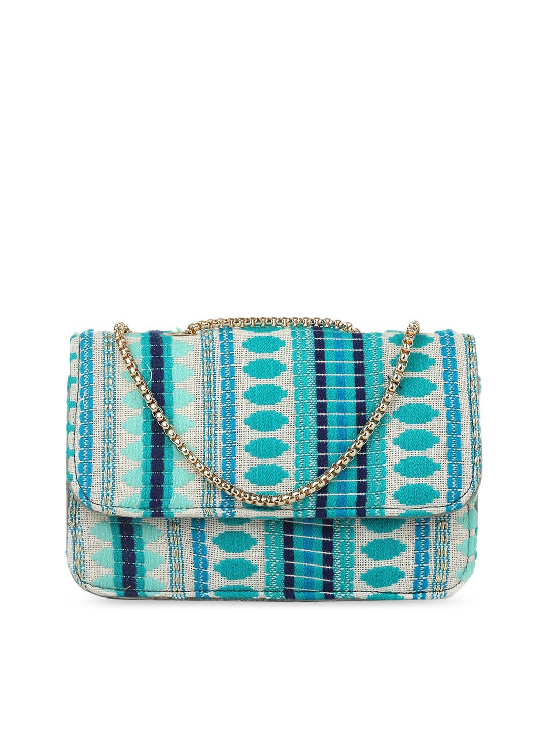 

gaura pakhi Off White Ethnic Motifs Structured Shoulder Bag