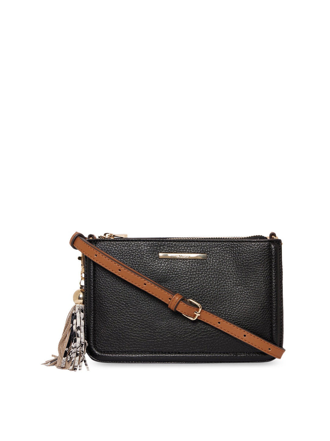 

ALDO Black Textured Structured Sling Bag