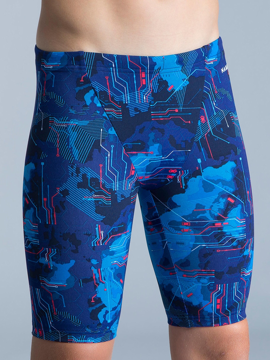 

Nabaiji By Decathlon Boys Blue & Pink Printed Swim Shorts