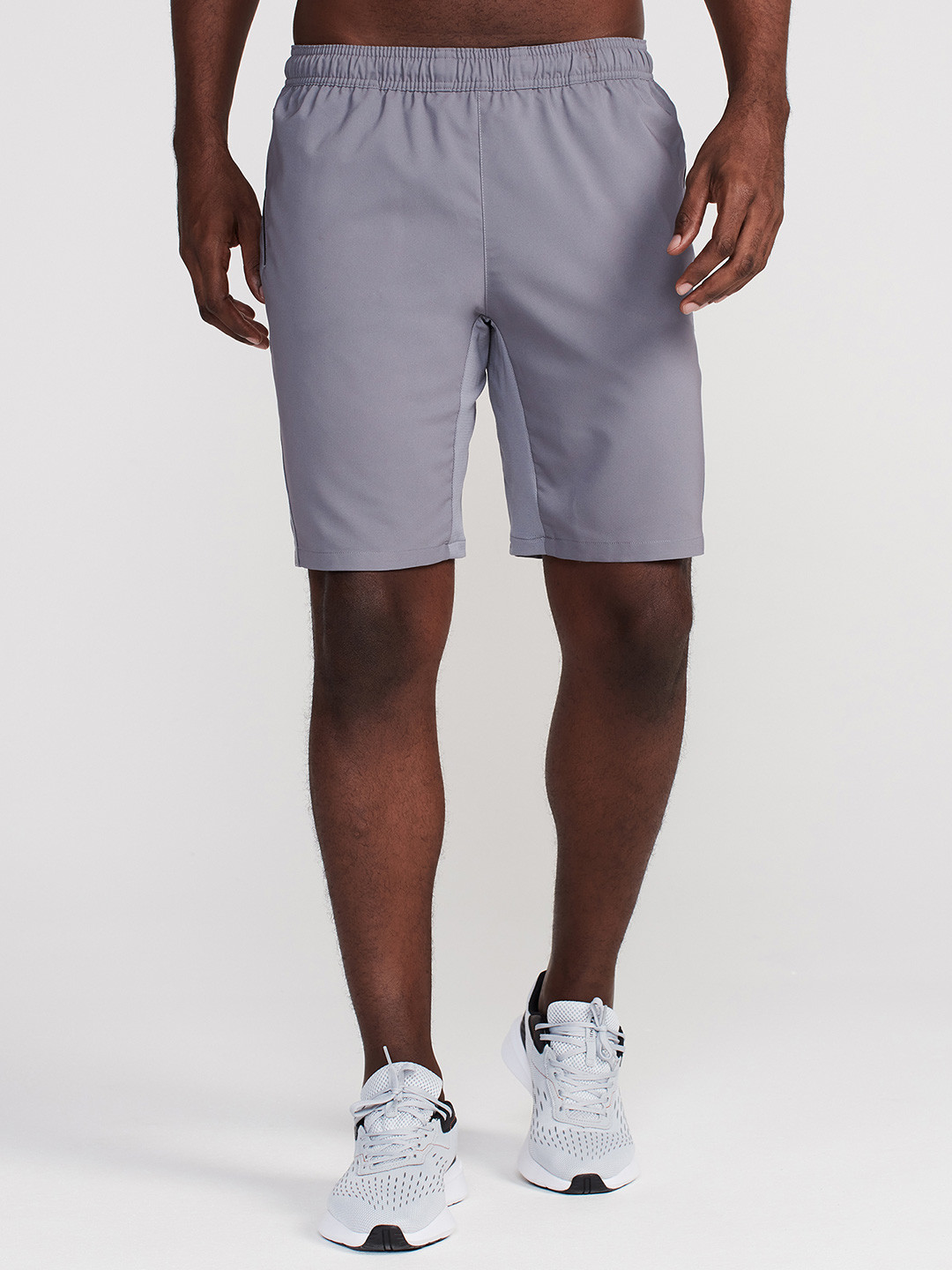 

Domyos By Decathlon Men Grey Training or Gym Sports Shorts