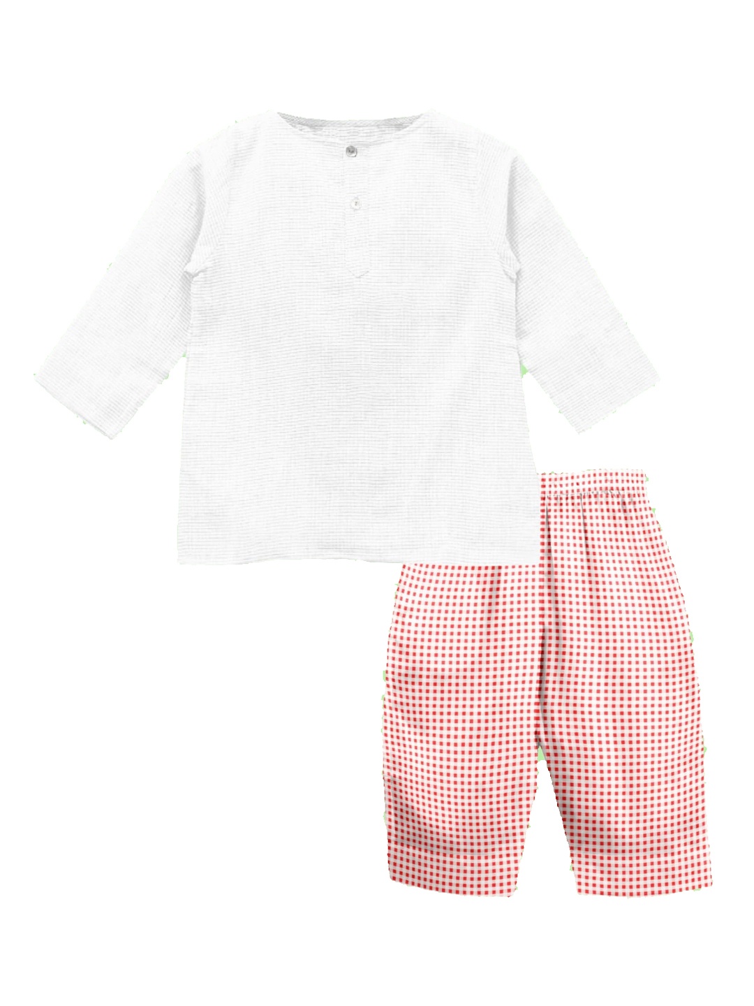 

THE BABY ATELIER Unisex Kids Red & White Night suit