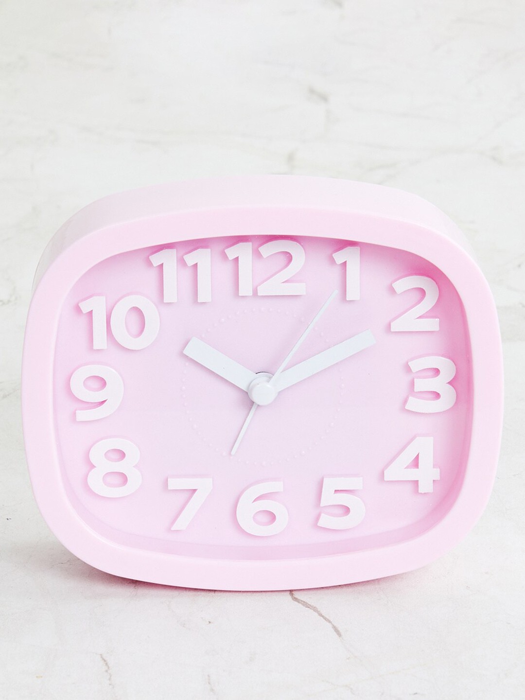 

Home Centre Pink & White Analogue Alarm Table Clock