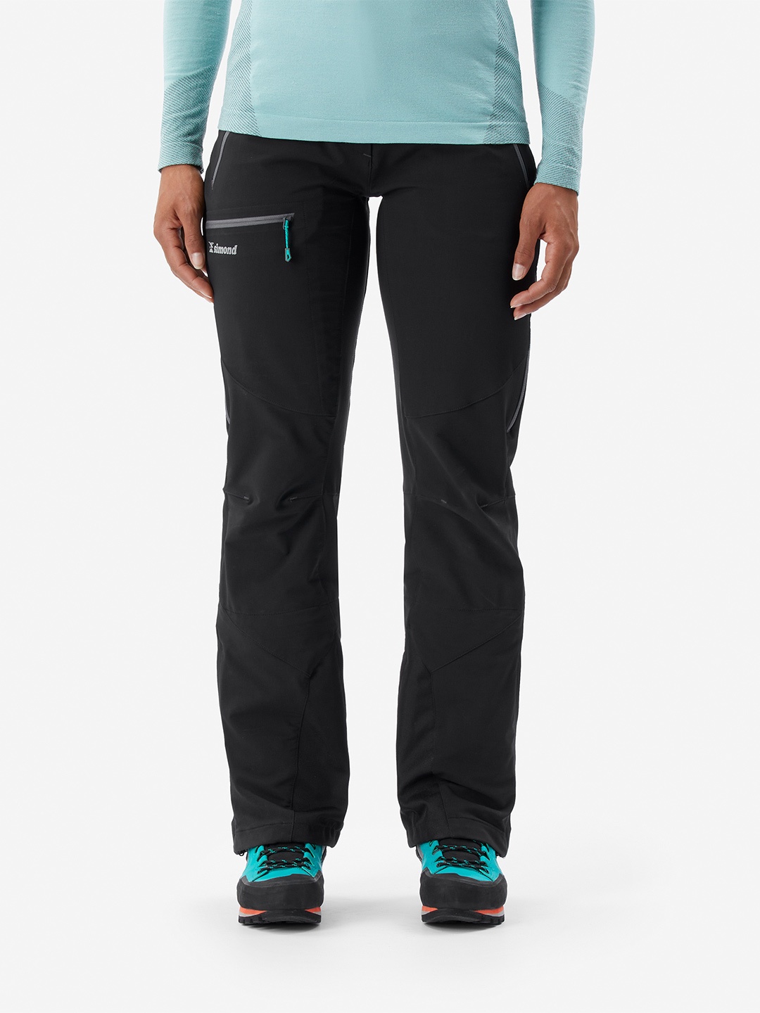 

Simond By Decathlon Women Black Lightweight Durable Mountaineering Trousers
