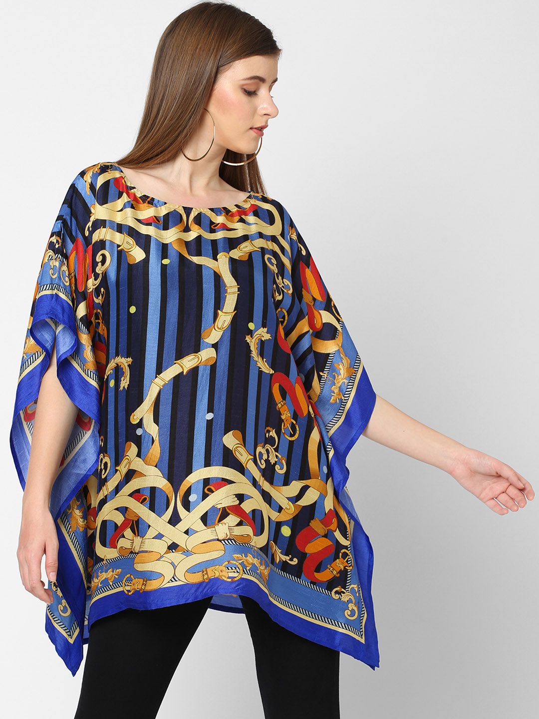 

Cloth Haus India Women Multicoloured Print Kaftan Tunic, Multi