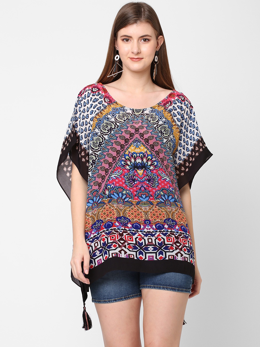 

Cloth Haus India Multicoloured Print Kaftan Top, Multi