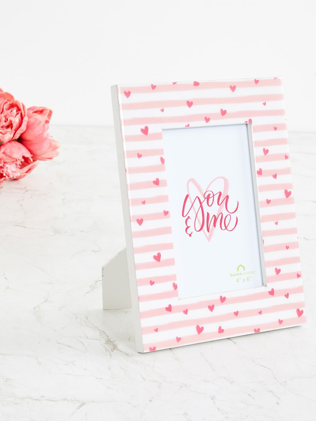 

Home Centre White & Pink Printed Photo Frame