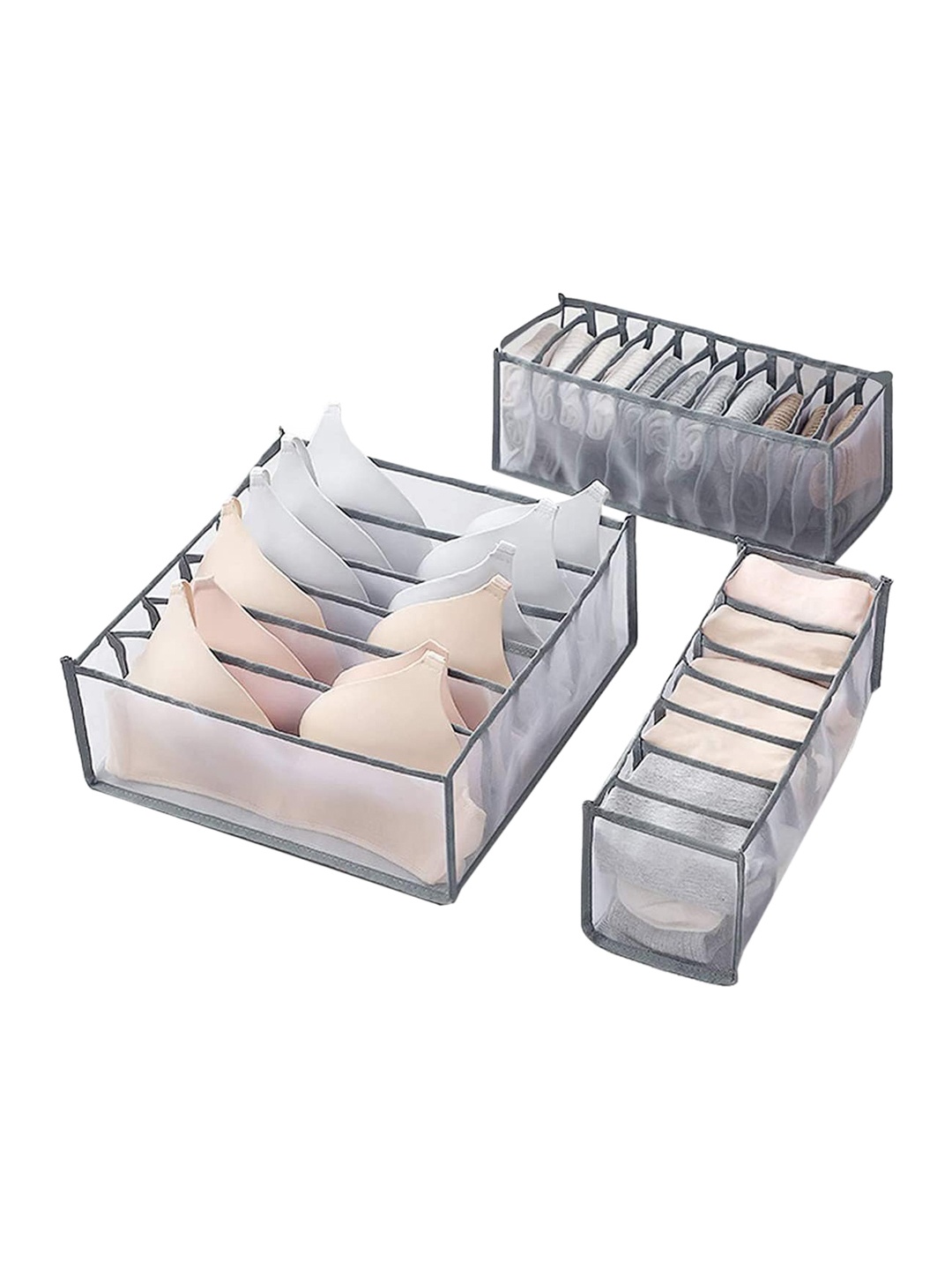 

HOUSE OF QUIRK Grey 3-Pack Organizer