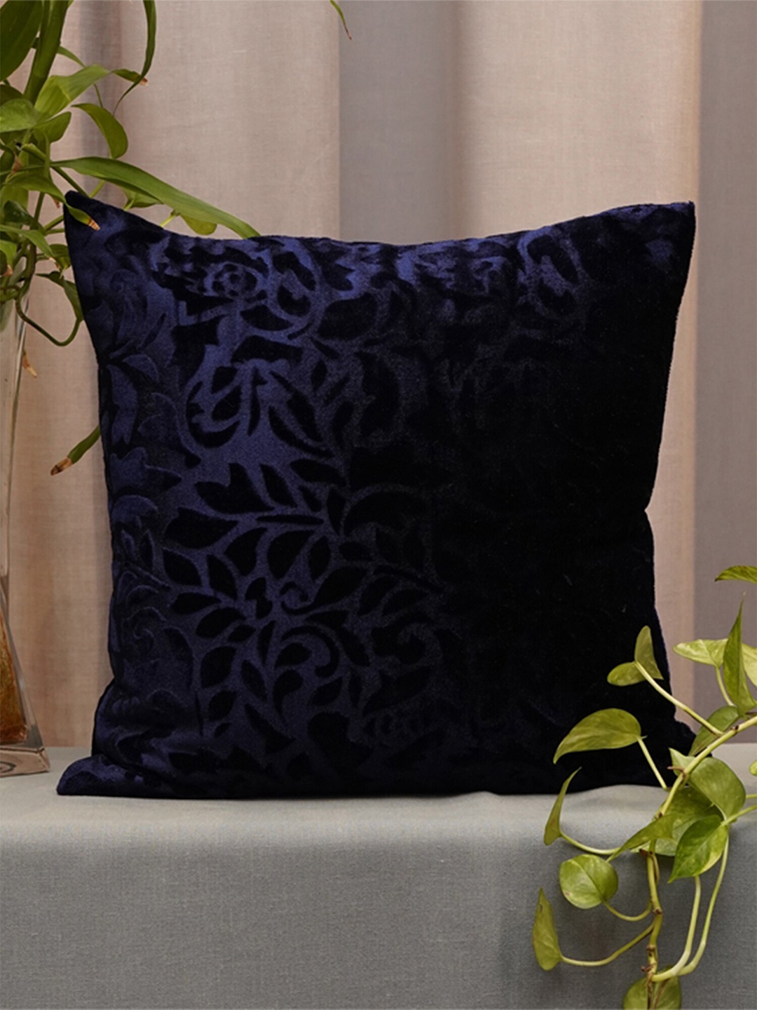

ZEBA Blue 16" x 16" Velvet Square Cushion Covers
