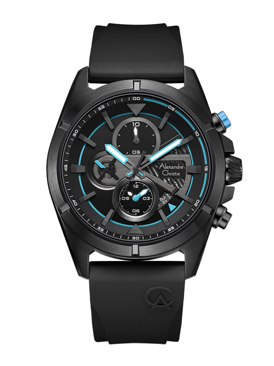 

Alexandre Christie Men Black Dial & Black Straps Analogue Chronograph Watch 6592MCREPBALB