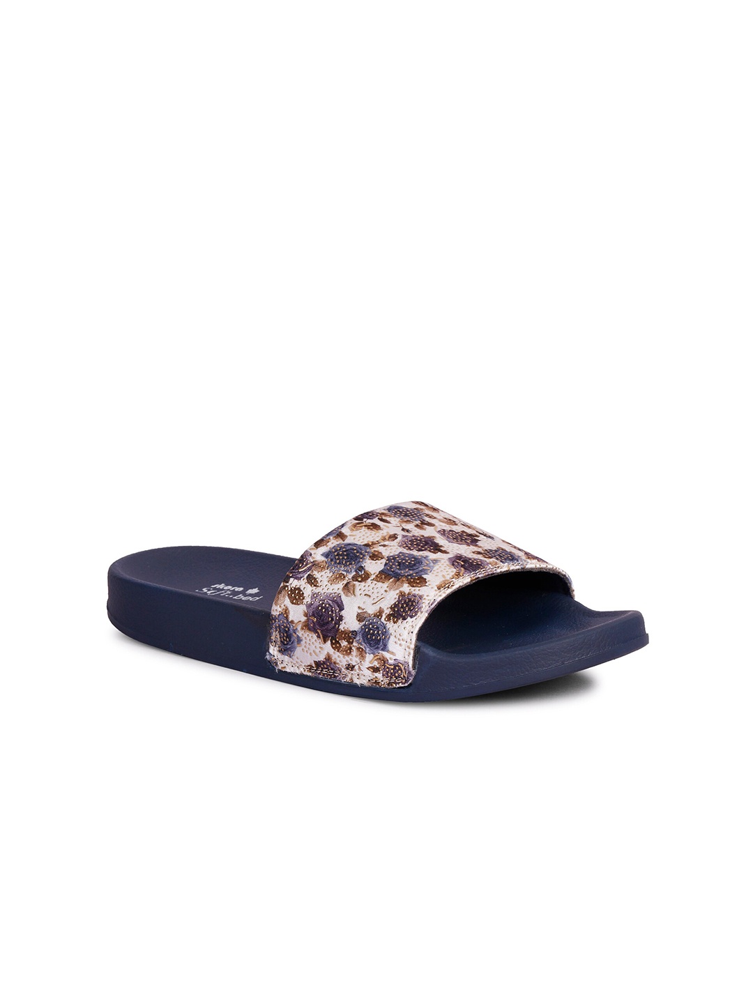 

SKORA Women Blue & White Printed Sliders Flip flops