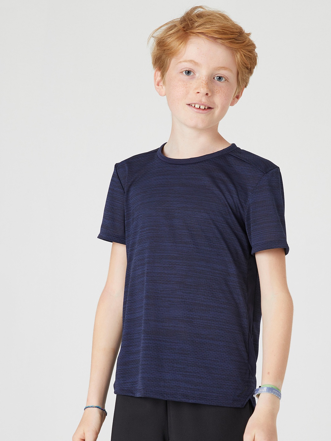 

Domyos By Decathlon Boys Navy Blue Printed T-shirt