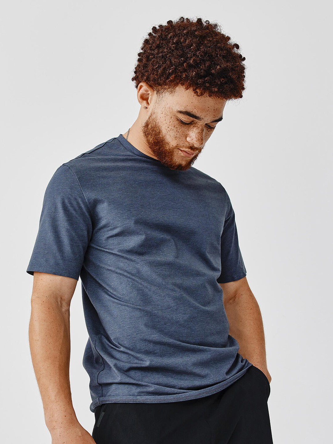 

Kalenji By Decathlon Men Blue Regular Fit Running T-shirt