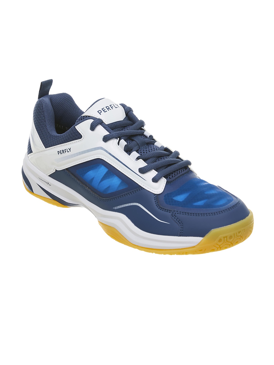 

PERFLY By Decathlon Men Grey & White Light Weight Badminton Shoes