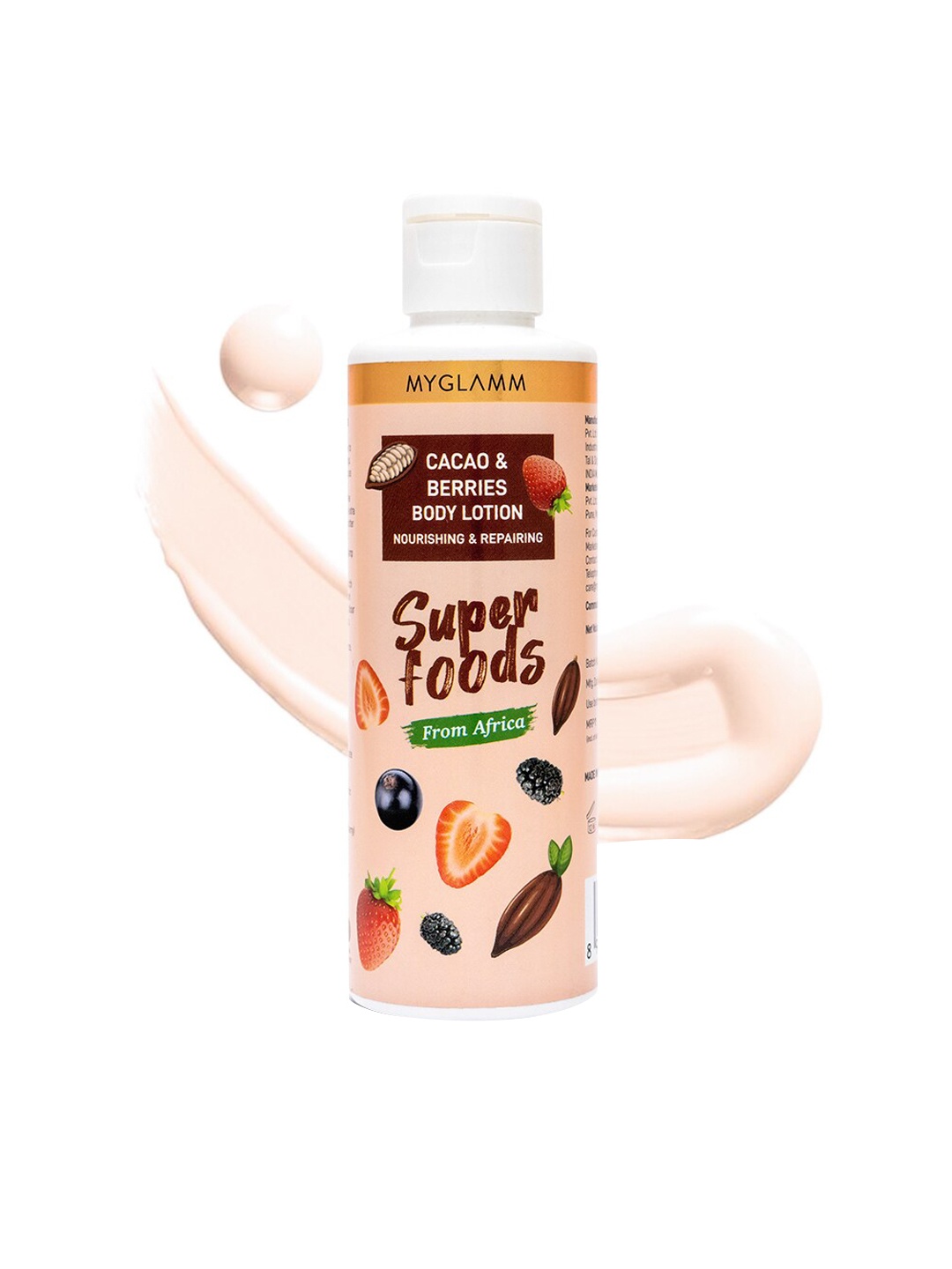 

MyGlamm Superfoods Cacao & Berries Body Lotion - 200 ml, Peach