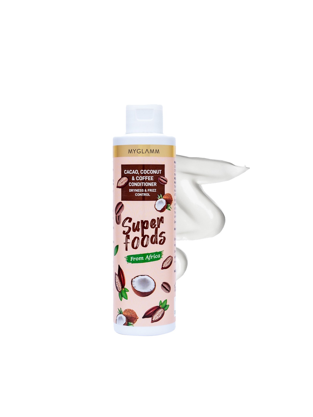 

MyGlamm Superfoods Cacao Coconut & Coffee Conditioner -200ml, Beige
