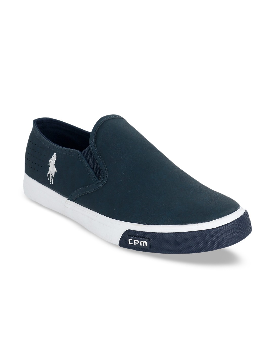 

CIPRAMO SPORTS Men Navy Blue PU Slip-On Sneakers