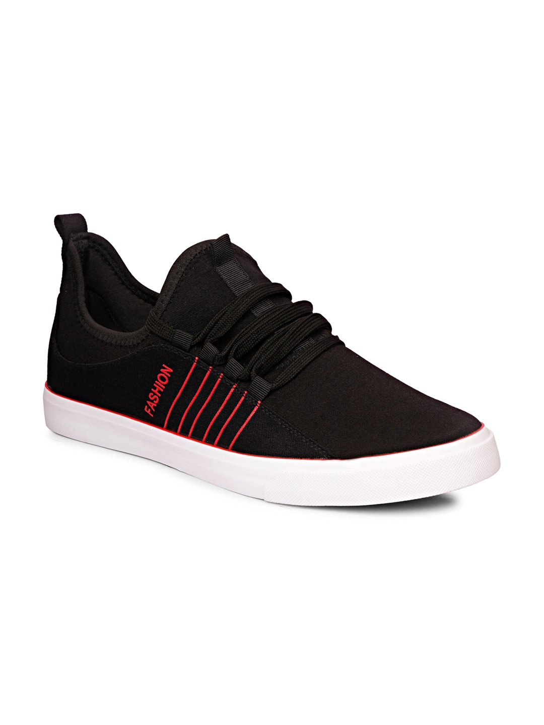 

CIPRAMO SPORTS Men Black Woven Design Sneakers