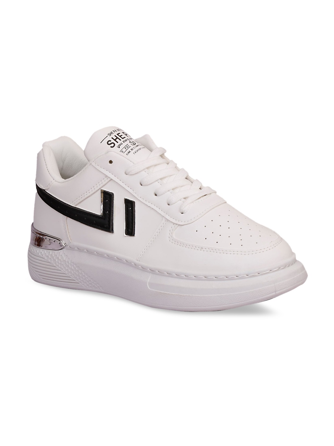 

CIPRAMO SPORTS Men White Striped PU Sneakers