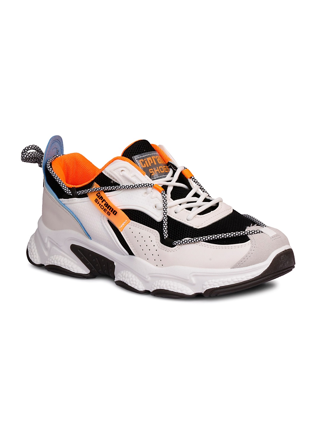

CIPRAMO SPORTS Men White Colourblocked PU Trekking Shoes