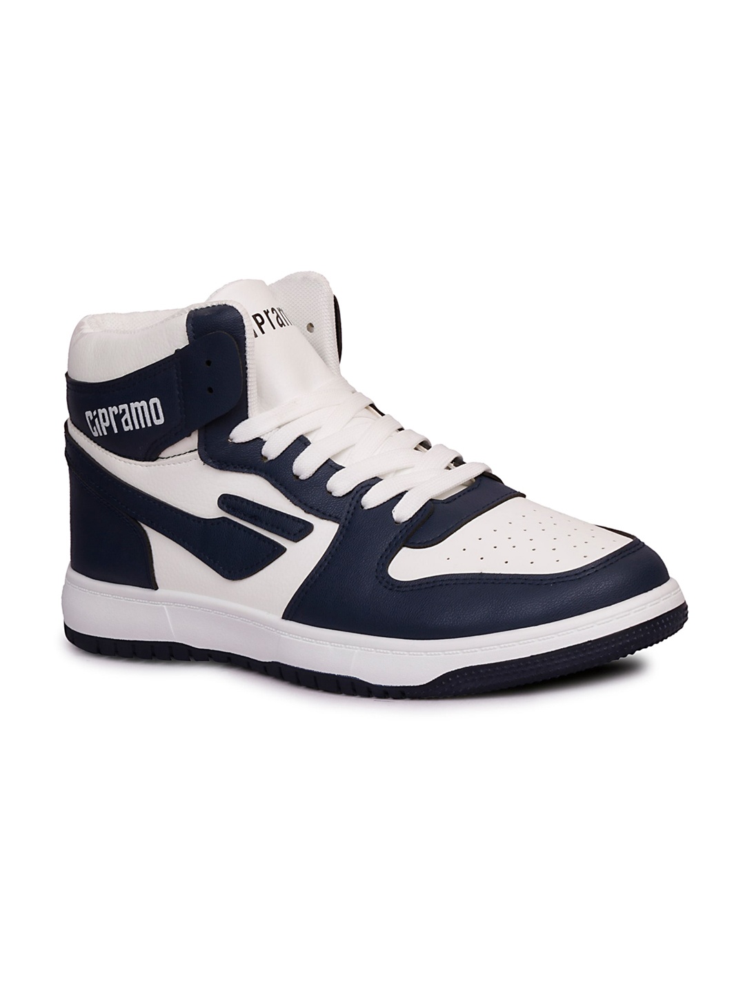 

CIPRAMO SPORTS Men Navy Blue Colourblocked PU Sneakers