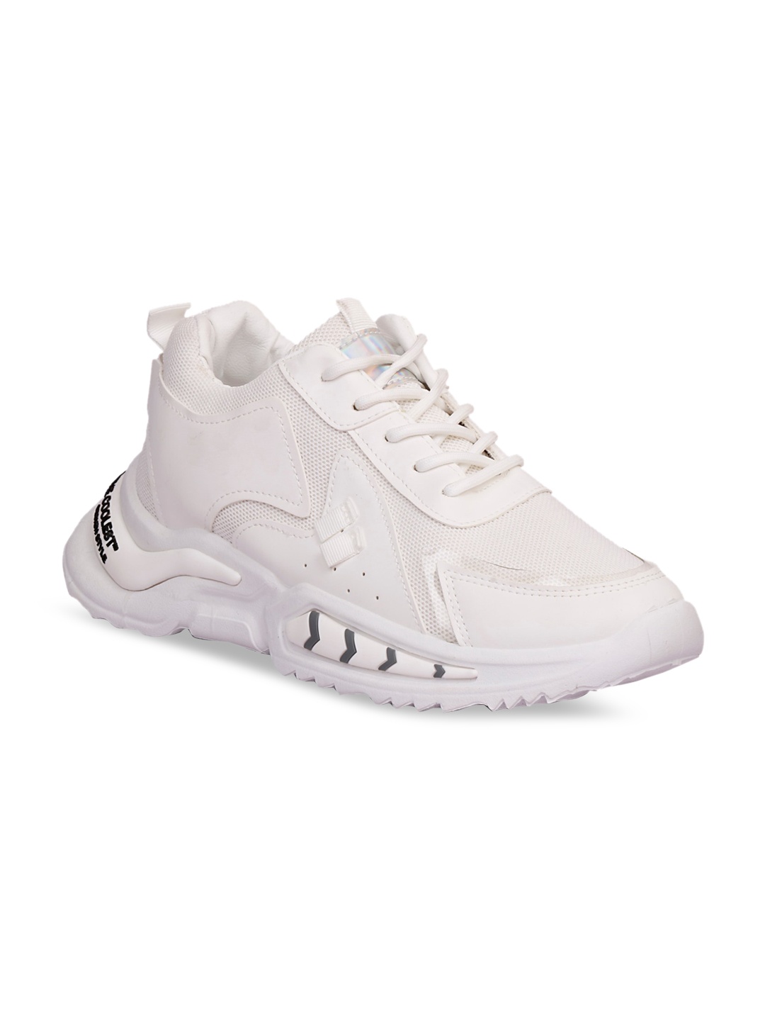 

CIPRAMO SPORTS Men White Textured PU Sneakers