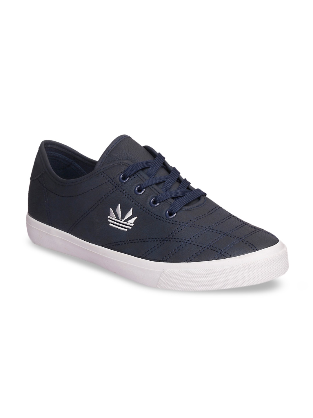 

CIPRAMO SPORTS Men Navy Blue Woven Design PU Sneakers