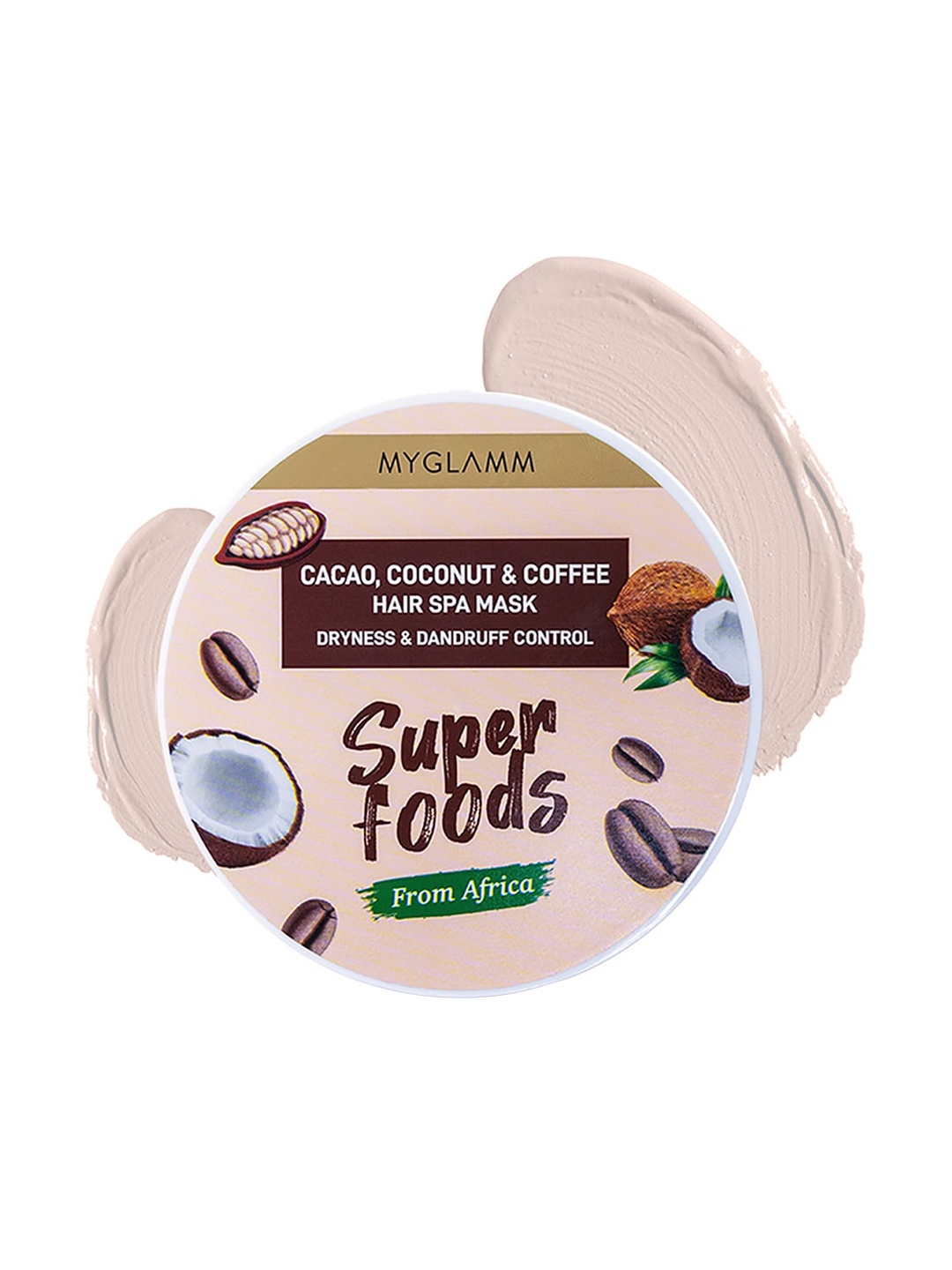 

MyGlamm Superfoods Cacao Coconut & Coffee Hair Spa Mask - 200 g, Beige