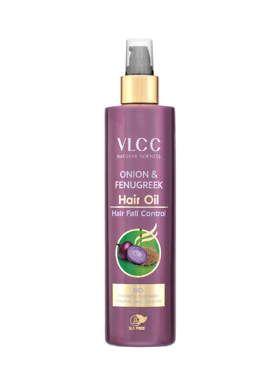 

VLCC Onion & Fenugreek Hair Oil for Hair Fall Control - 200ml, Purple