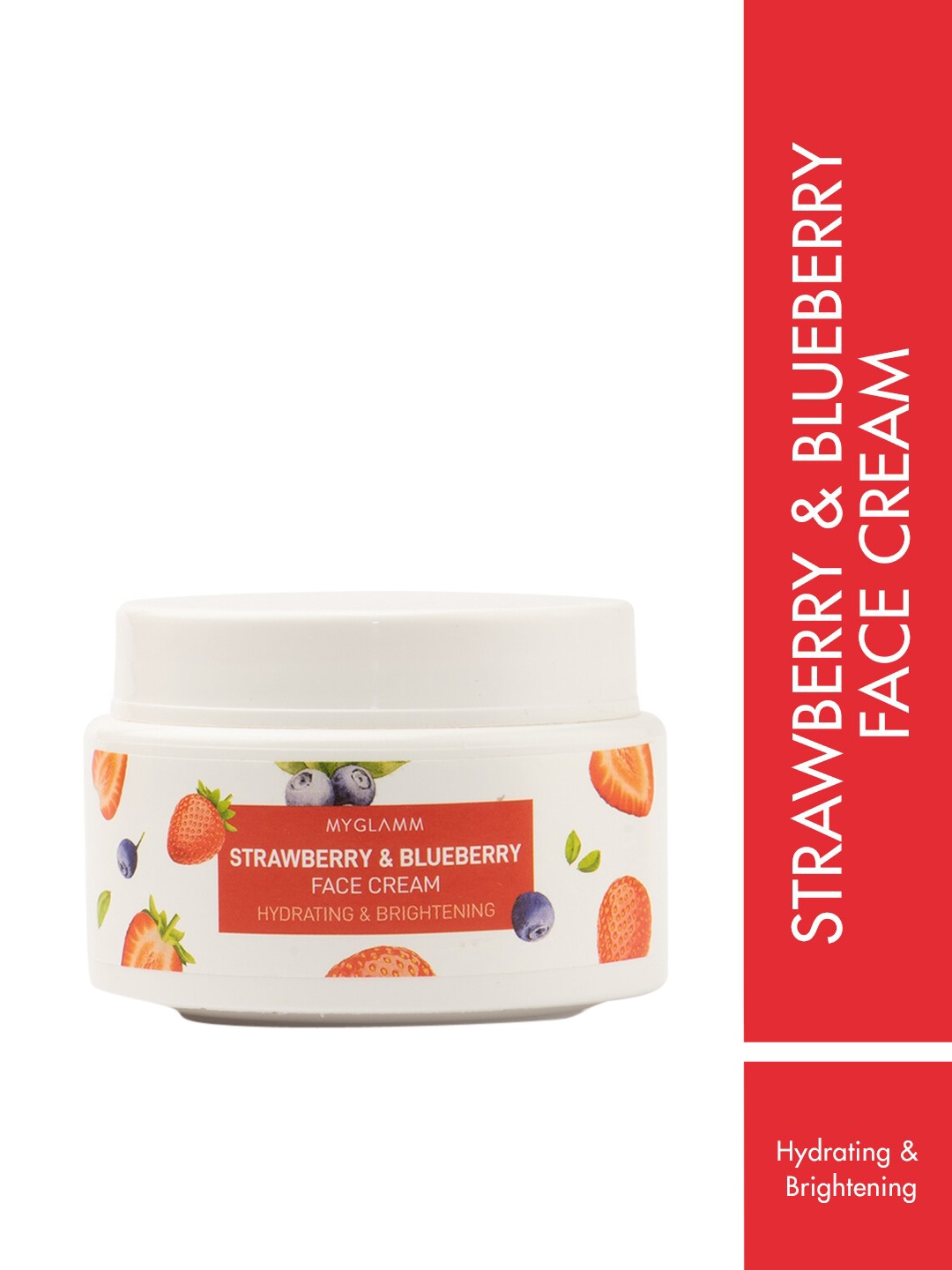 

MyGlamm Superfoods Strawberry & Blueberry Face Moisturizer Cream - 50 g, White