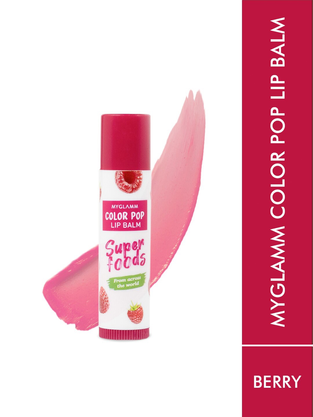 

MyGlamm Color Pop Lip Balm-Berry-4.6g, Pink