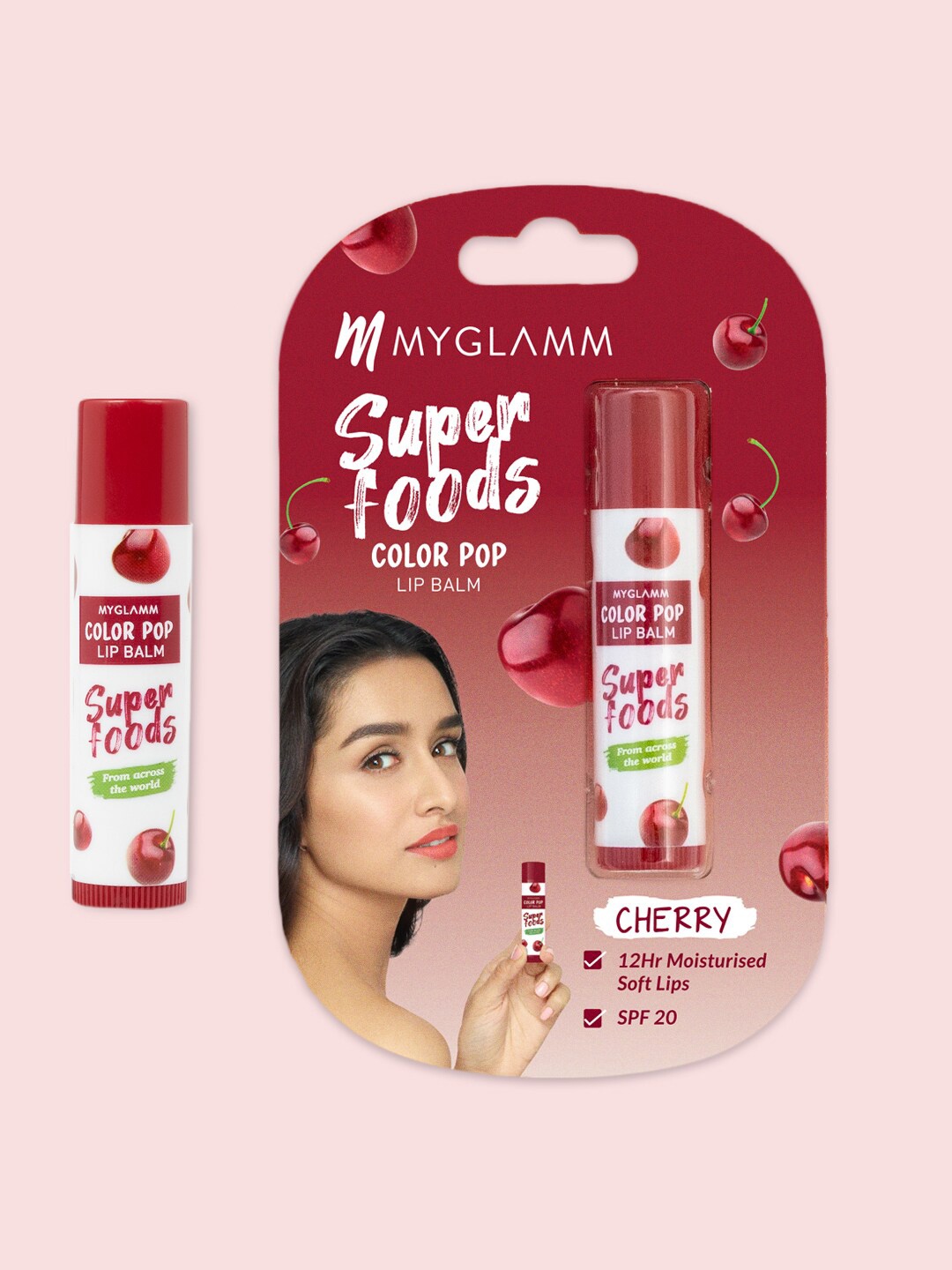 

MyGlamm Color Pop Lip Balm-Cherry-4.6g, Maroon