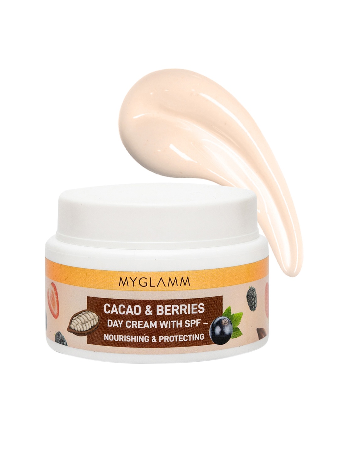 

MyGlamm Superfoods Cacao & Berries Day Cream With Spf - 50 g, Beige