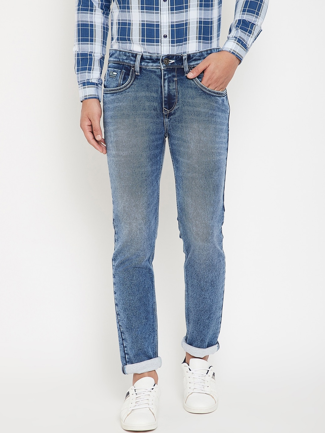 

Canary London Men Blue Smart Slim Fit Light Fade Stretchable Jeans