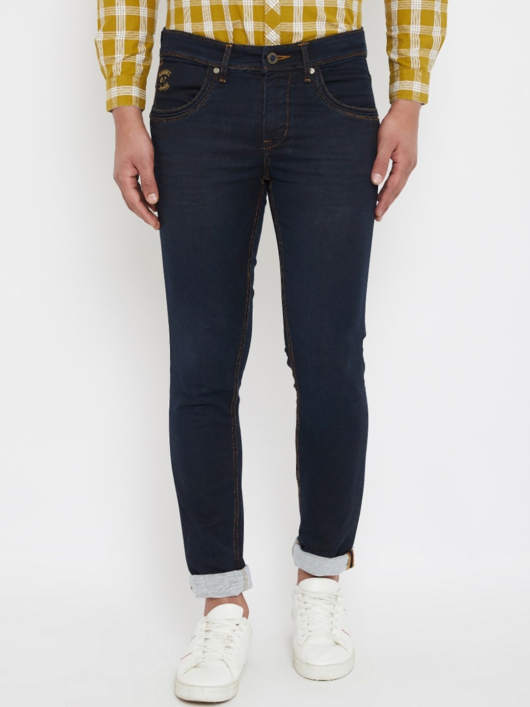

Canary London Men Blue Smart Skinny Fit Low-Rise Light Fade Stretchable Jeans