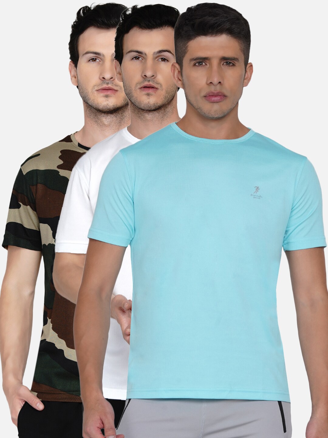 

ARMISTO Men Pack Of 3 Dri-FIT Training or Gym T-shirt, Blue