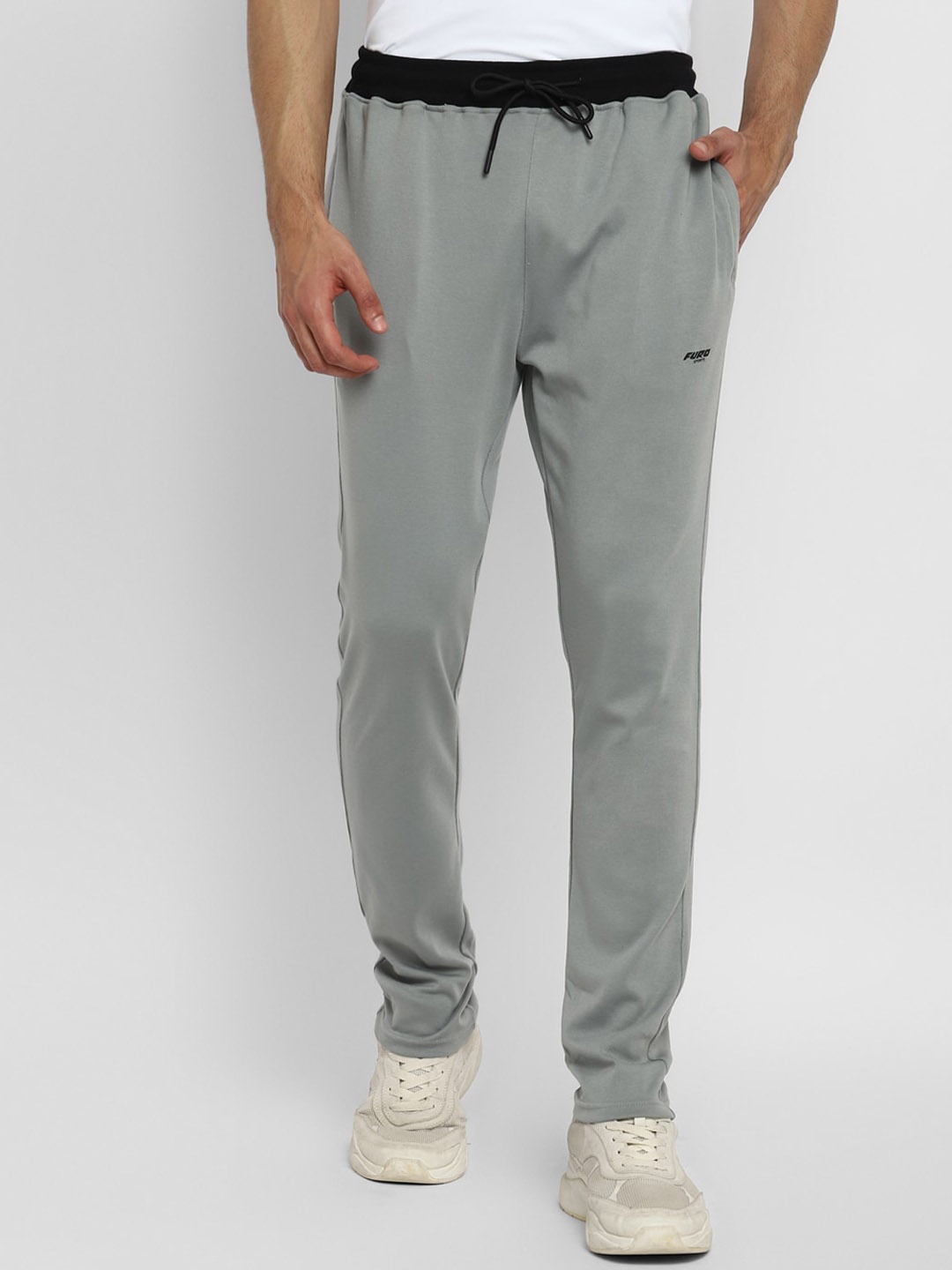 

FURO by Red Chief Men Grey Solid Cotton Track Pants