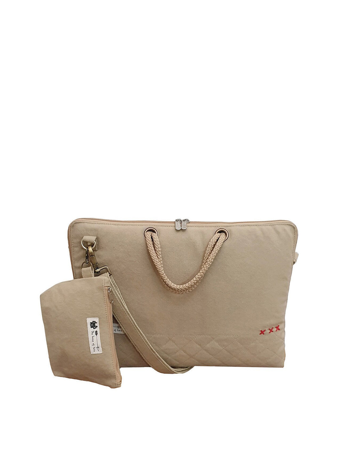 

The House of Tara Unisex Beige Laptop Bag