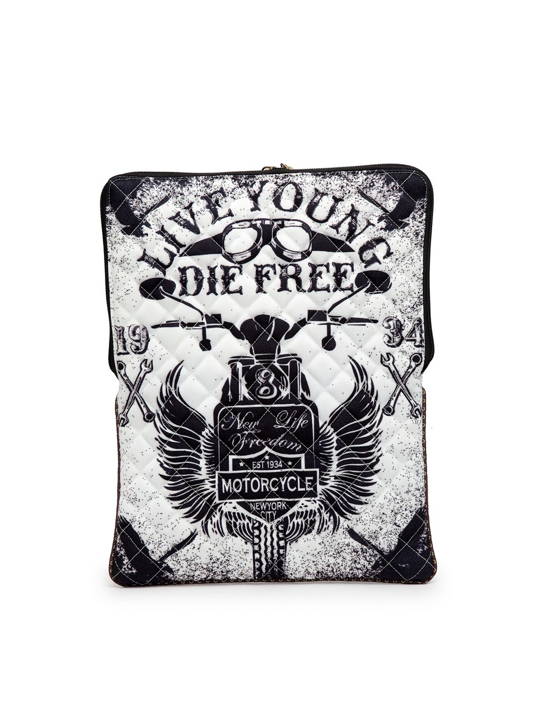 

The House of Tara Unisex Black & White Printed Laptop Sleeve