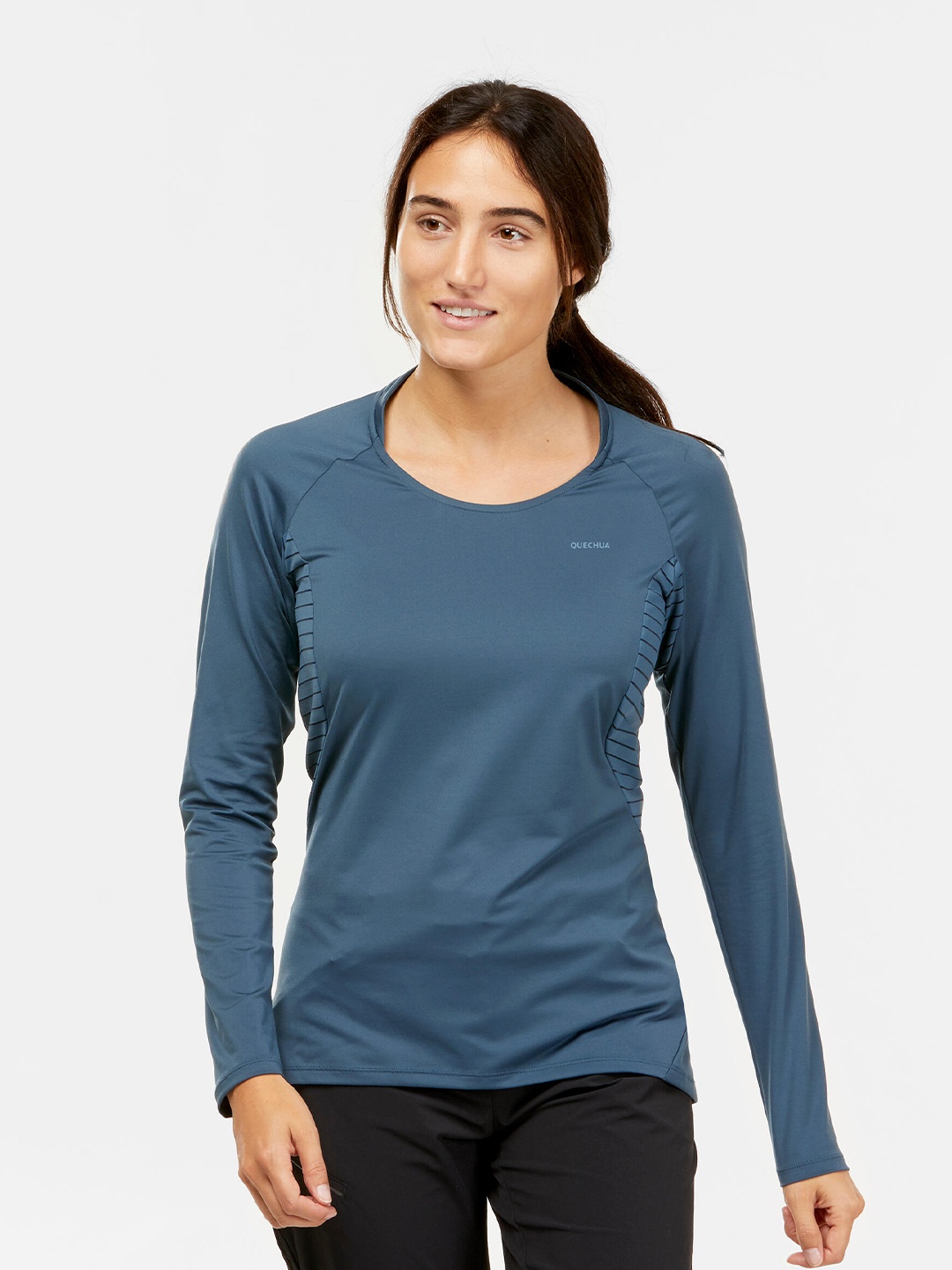 

Quechua By Decathlon Women Blue Mountain Walking T-shirt