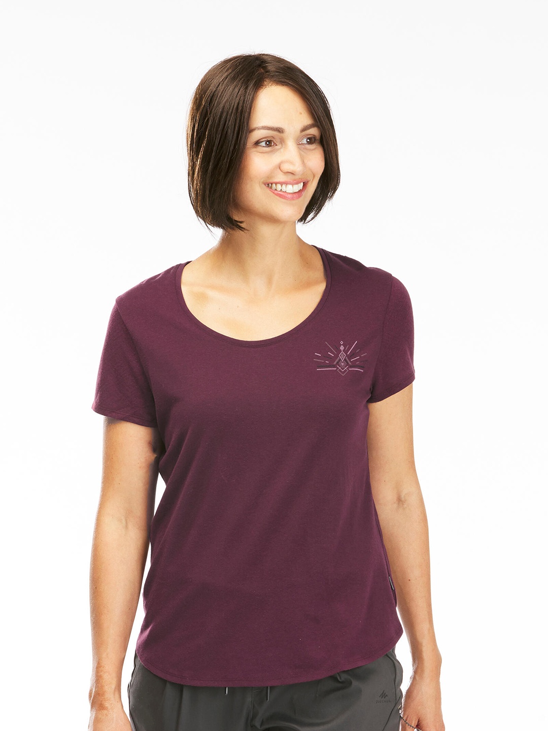 

Quechua By Decathlon Women Solid Hiking T-shirt, Purple