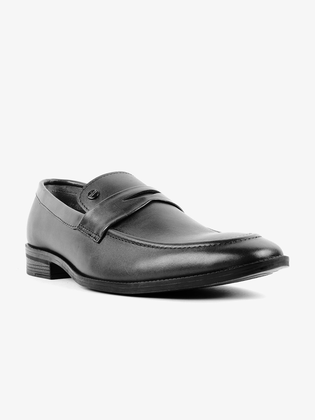 

Carlton London Men Black Lightweight Leather Loafers