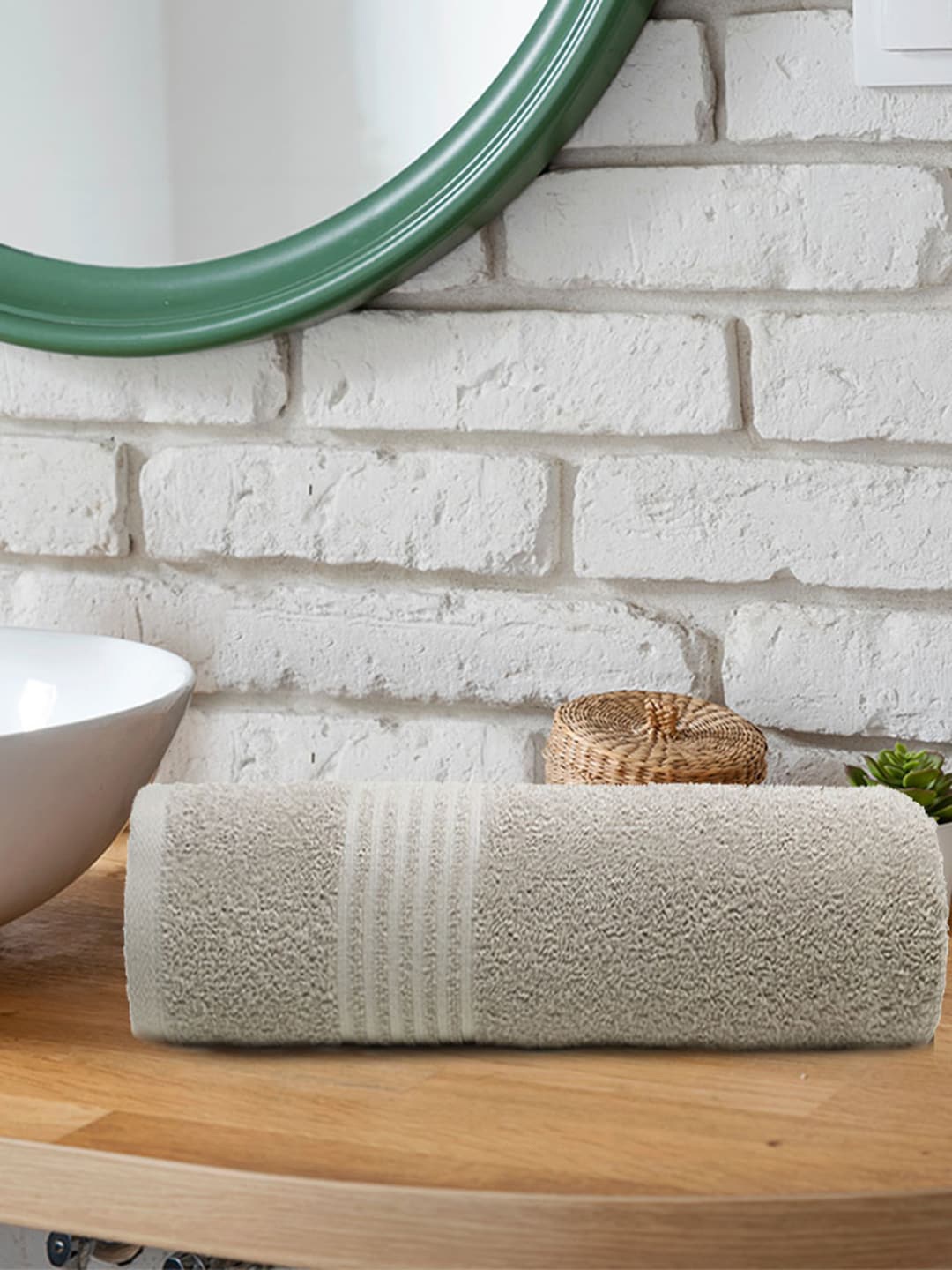 

Trident Grey Solid 380 GSM Bath Towel