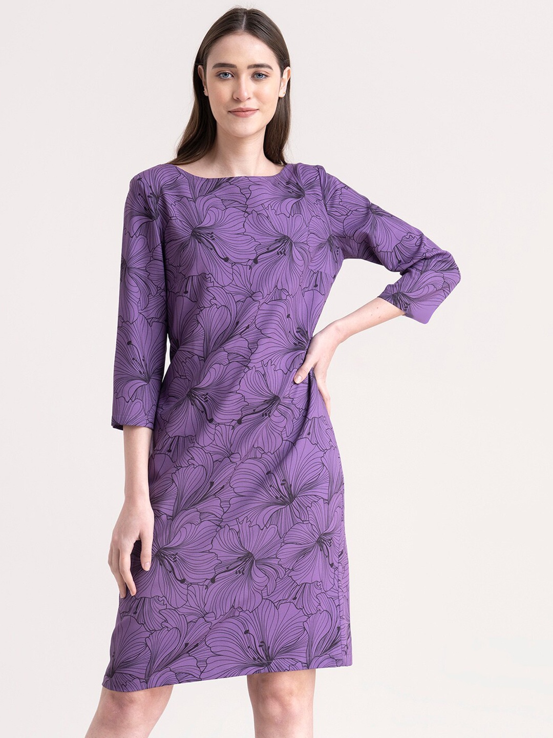 

FableStreet Purple Formal Sheath Dress