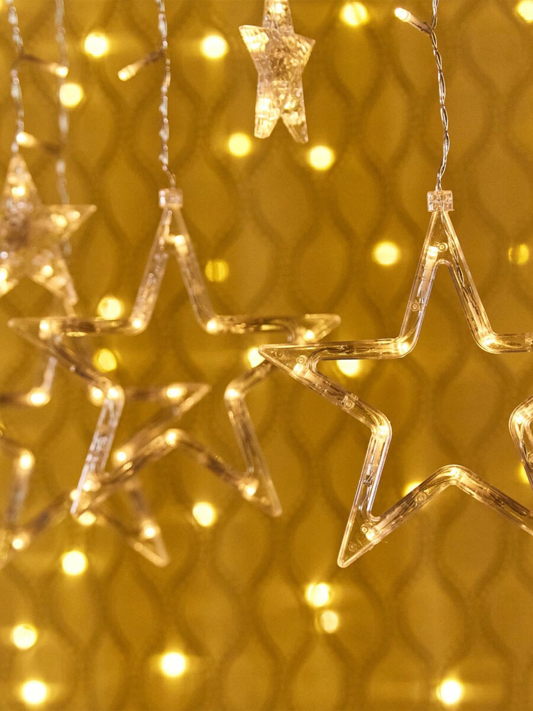 Home Centre White Star Shaped LED 69 Decorative String Lights